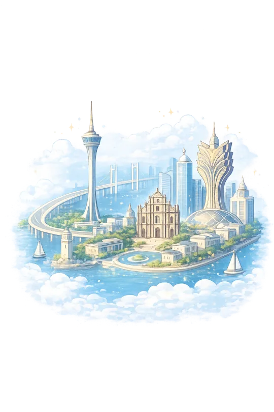 澳門城市插畫